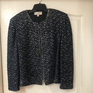 Saint John elegant evening silver and black jacket